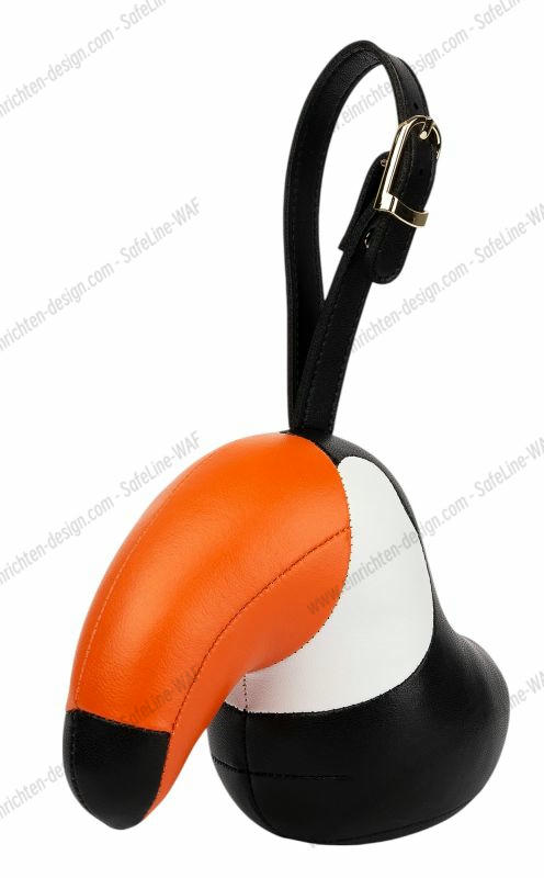 Bag Charm Bag Pendant Toucan Toco Black / Orange Züny 