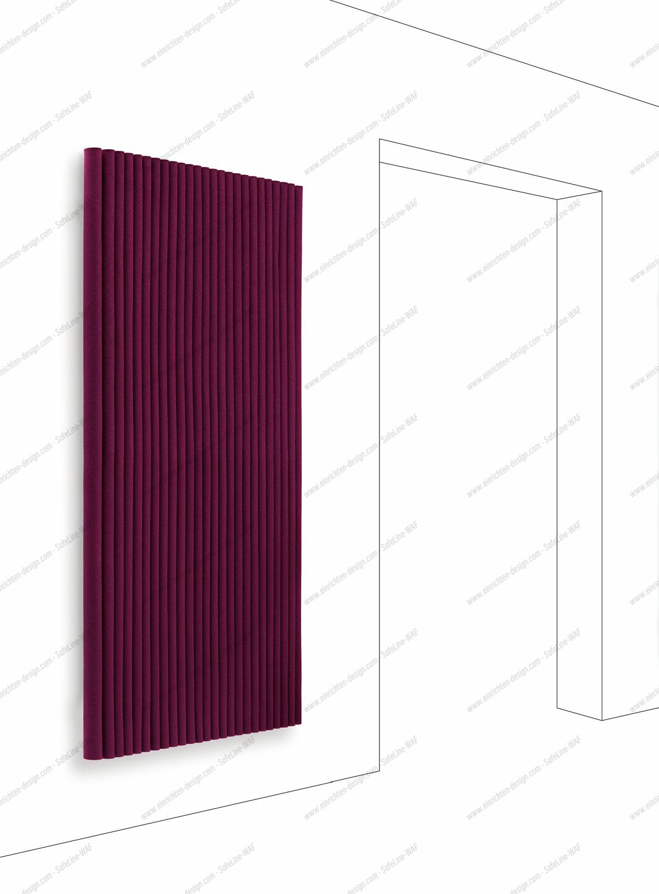 Wave wall module portrait format incl. 4 wall brackets Hey Sign