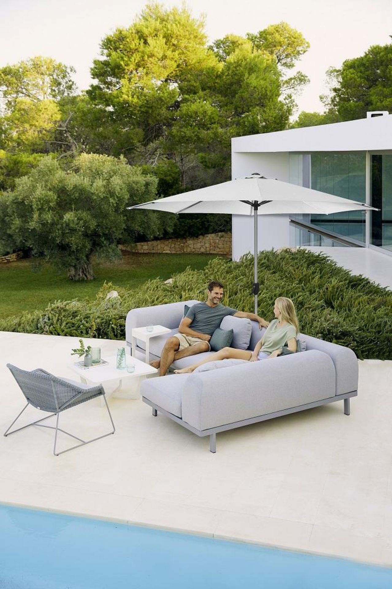 Sunshade Parasol with crank Cane-Line