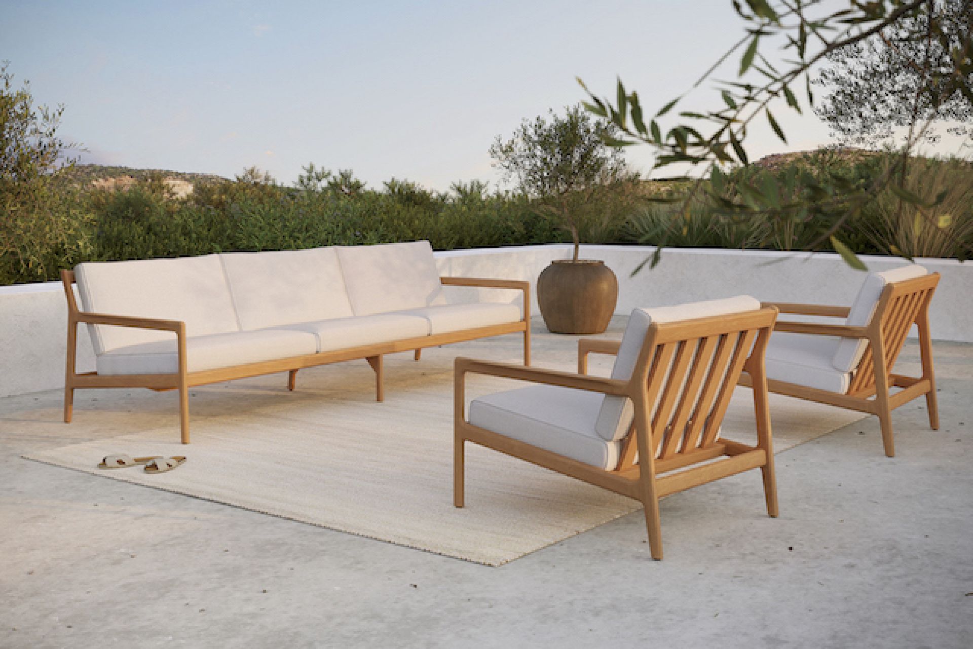 Jack Outdoor 1-Seater Lounge chair Teak Ethnicraft Natural