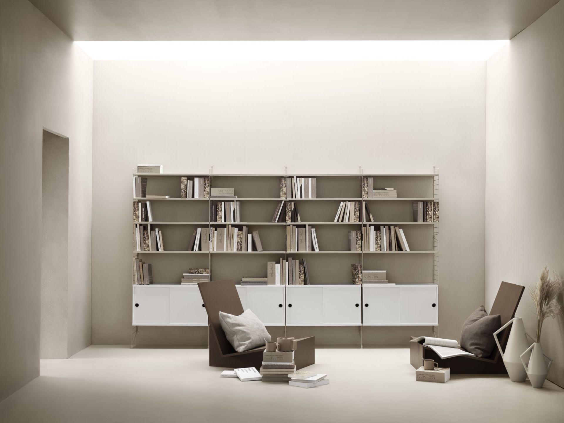 String Living Room Wall Shelving System F String Furniture 