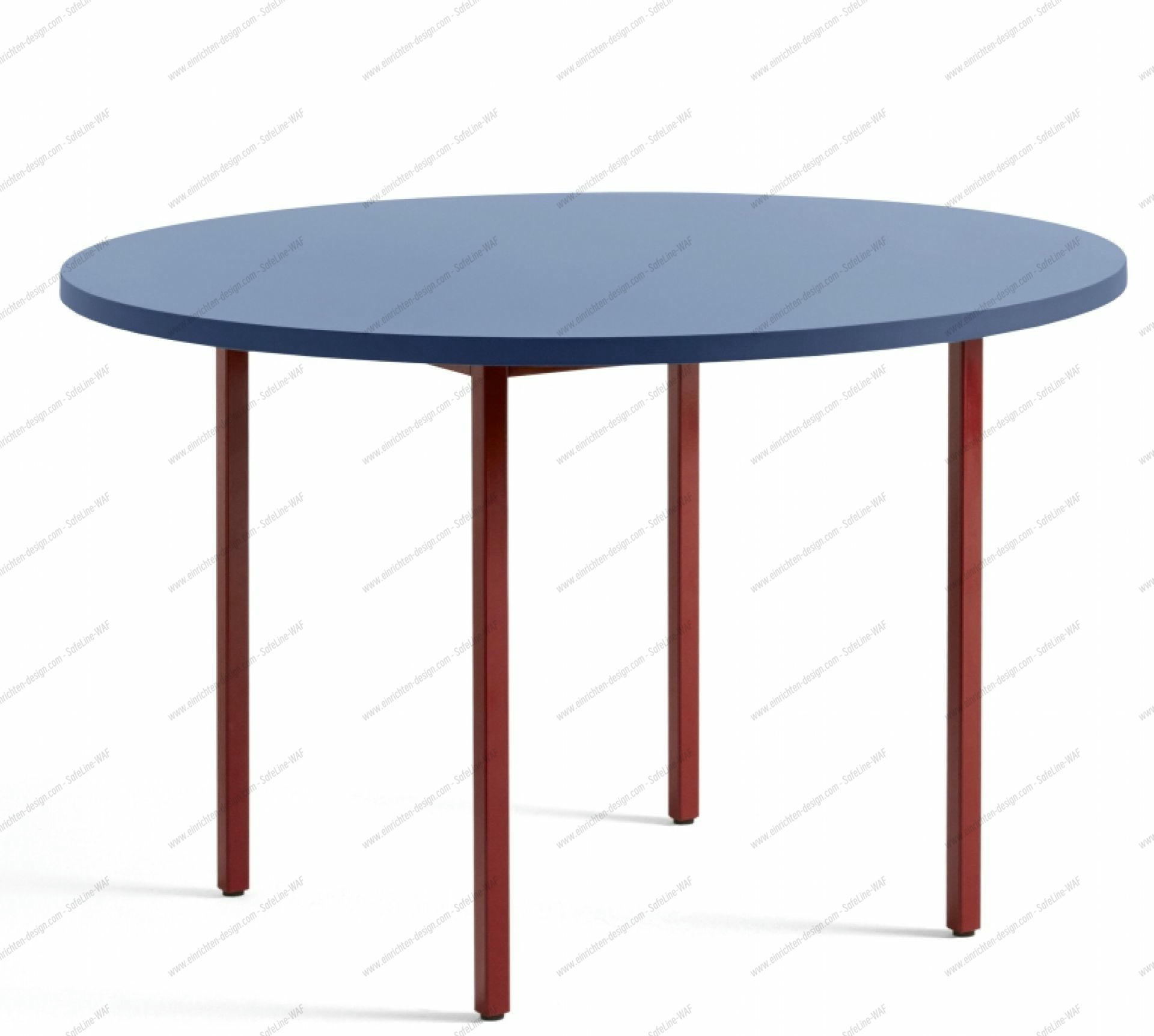  Two Colour Table Table 120 cm Hay Blue - Maroon red