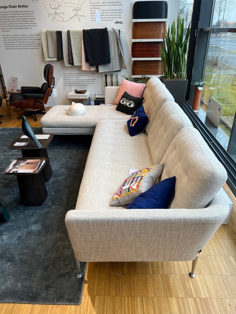 Suita Sofa 3 seater open with Suita Chaise Longue small Vitra EXHIBITION PIECE