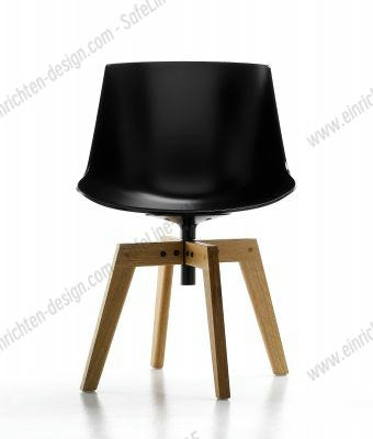 Flow Chair four legs oak MDF Italia