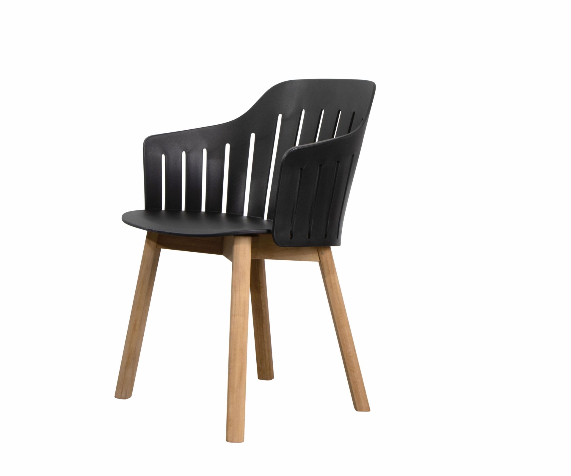 Choice Outdoor Chair Teak Frame 4 Legs Black Cane-Line