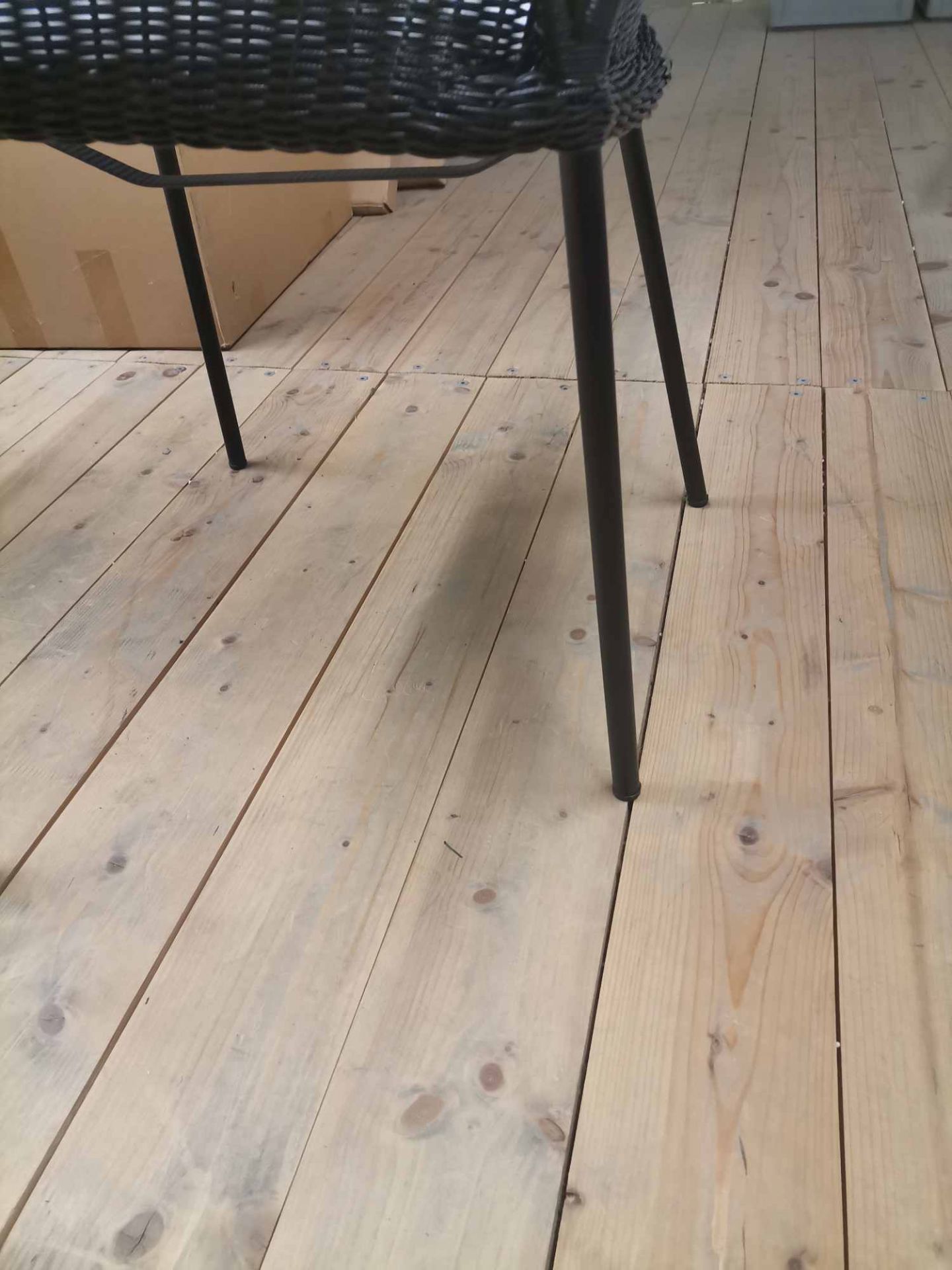 Breeze outdoor chair four-legged frame black Cane-Line IMPERFECT ITEMS