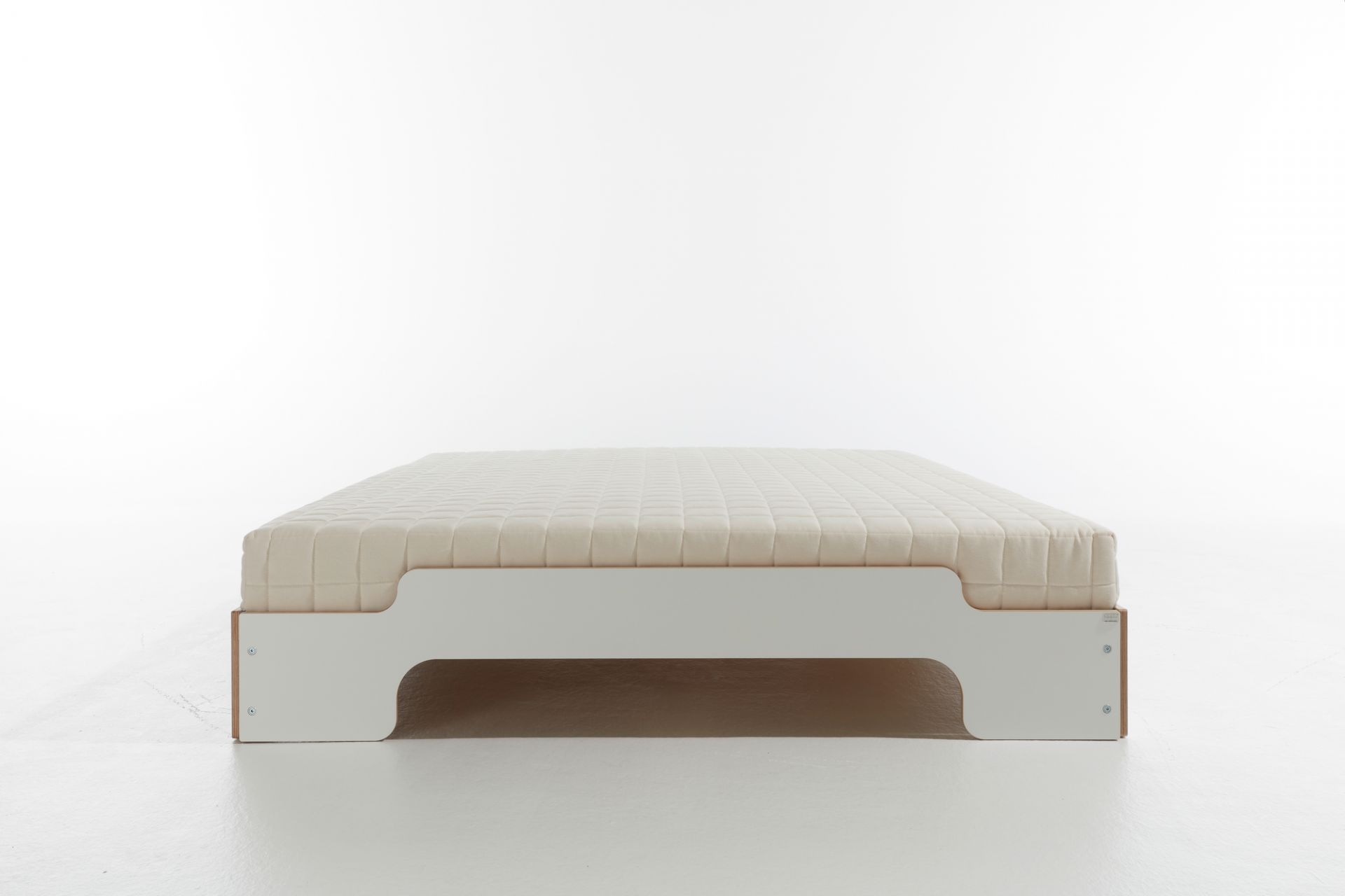 Stacking Bed CPL White Comfort height Müller Möbelwerkstätten