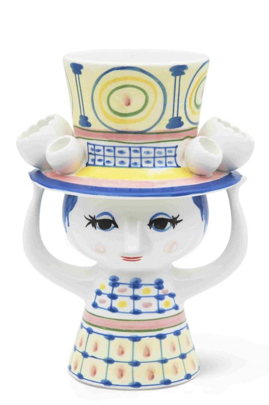 Lady with Hat Vase H 20.5 cm Bjorn Wiinblad 