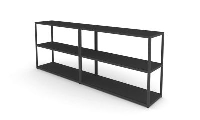 New Order open shelf / sideboard low 200 cm Hay | Charcoal |  hay_new_order_doppel_sideboard_niedrig_200cm.2