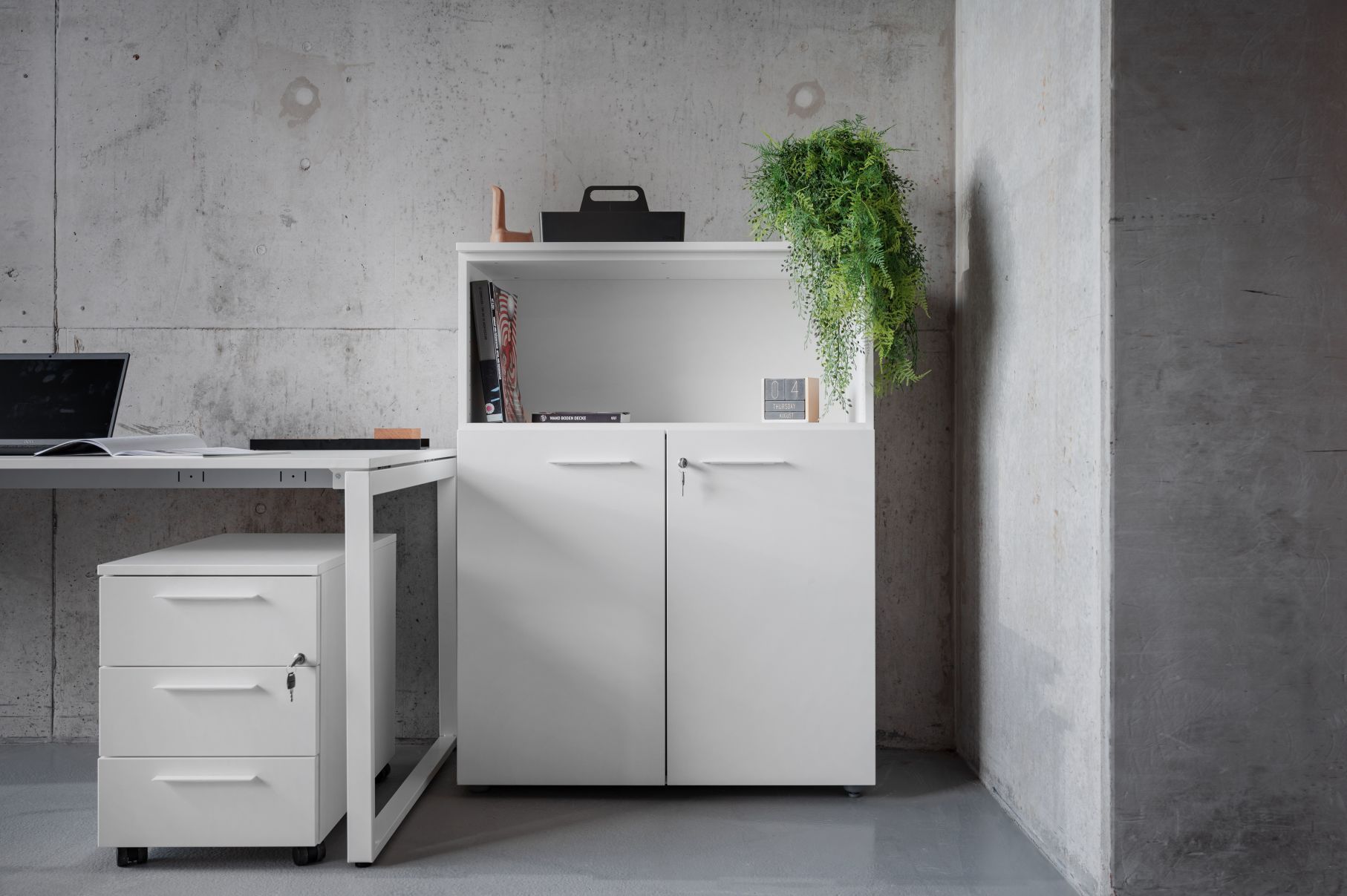 Sideboard passepartout with hinged doors, open compartment Frezza SINGLE PIECES