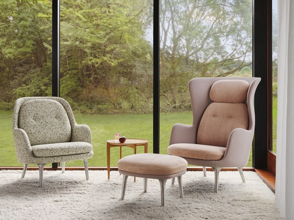 JH11 / JH12 Footstool for Ro Armchair Fritz Hansen