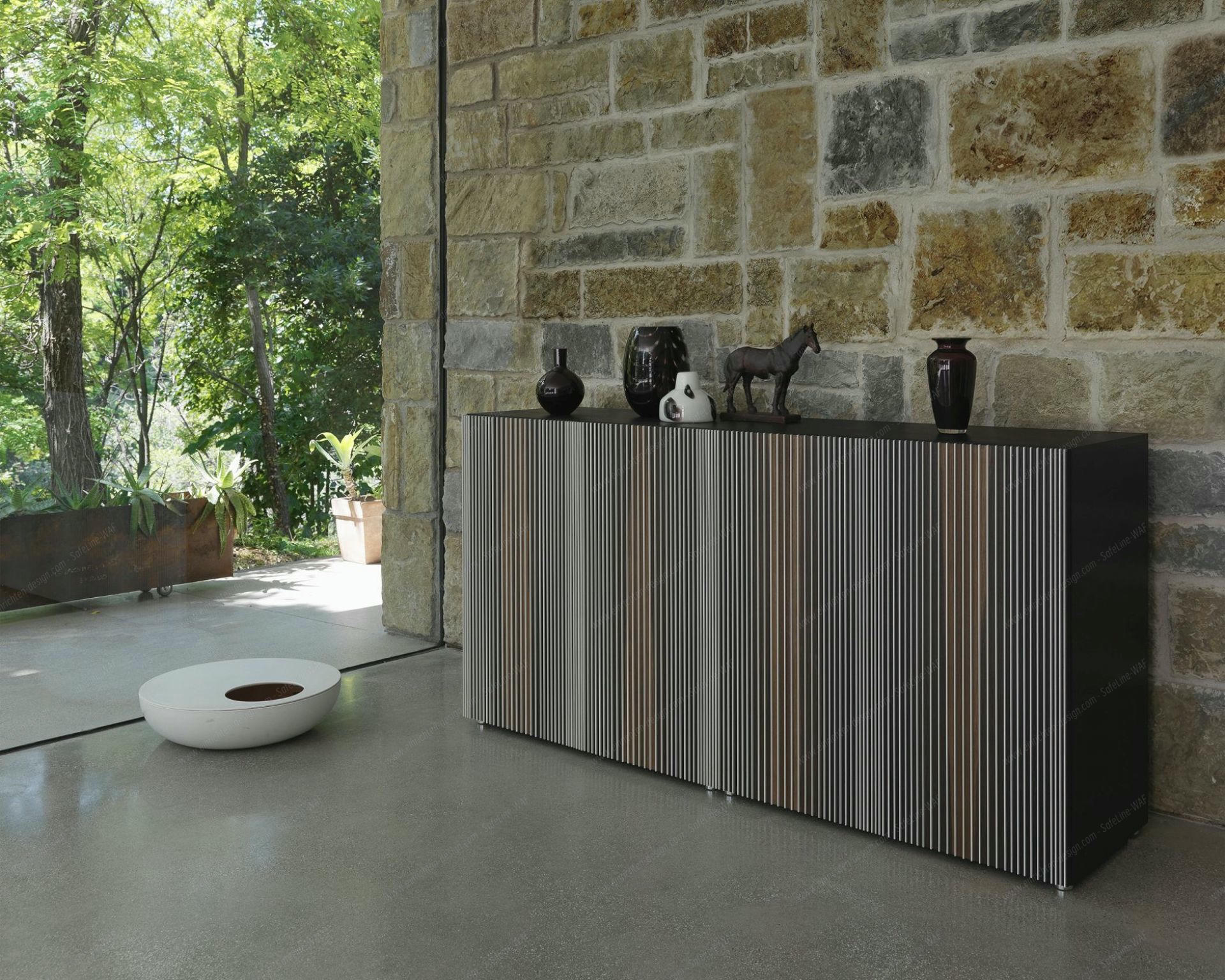 Carlos sideboard beech mocha 4 doors Casamania Horm