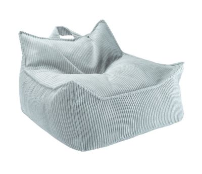 Children's beanbag armchair wide corduroy peppermint green Wigiwama