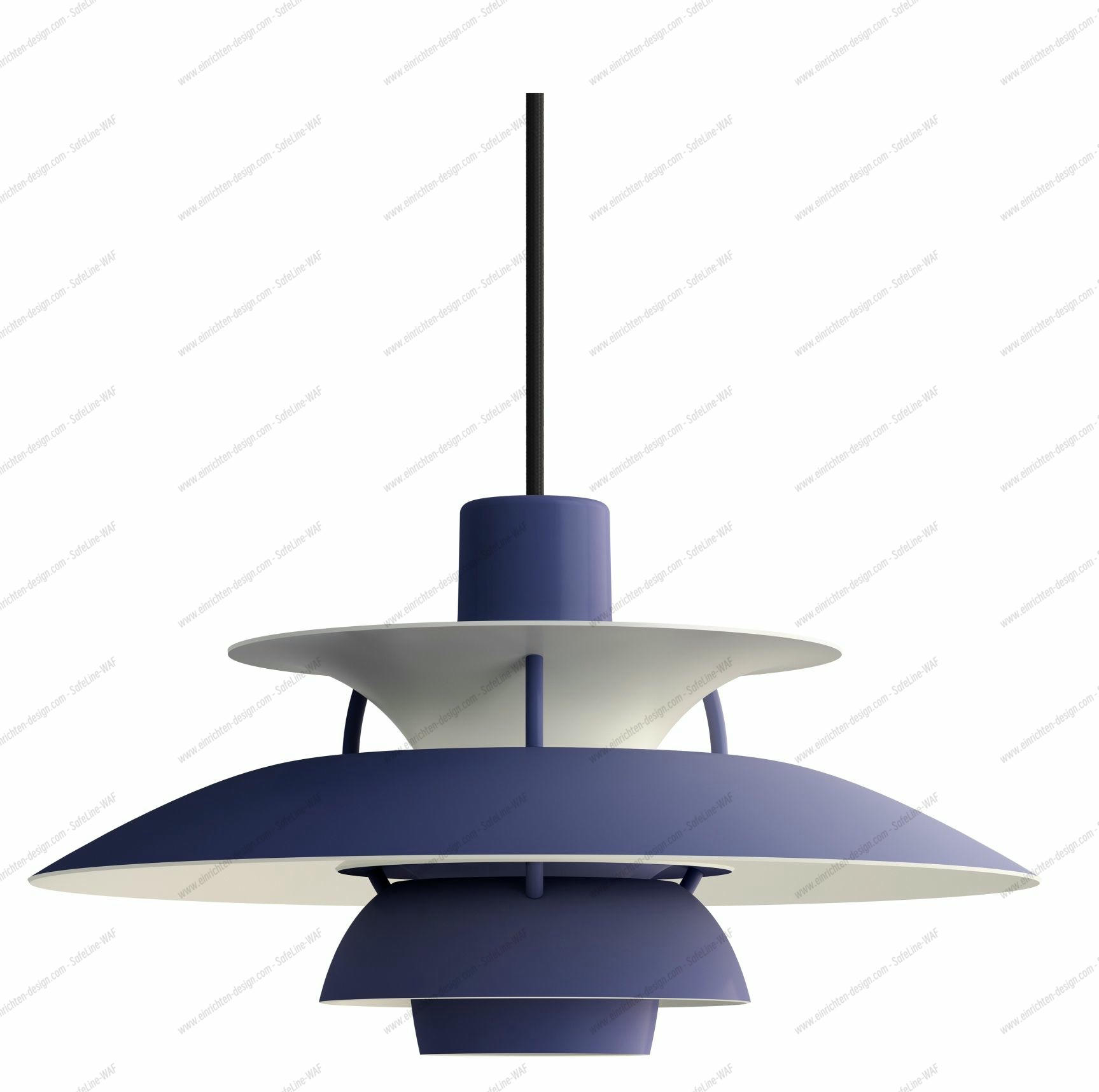 PH 5 Mini Monochrome Pendant light Louis Poulsen Dusty Indigo