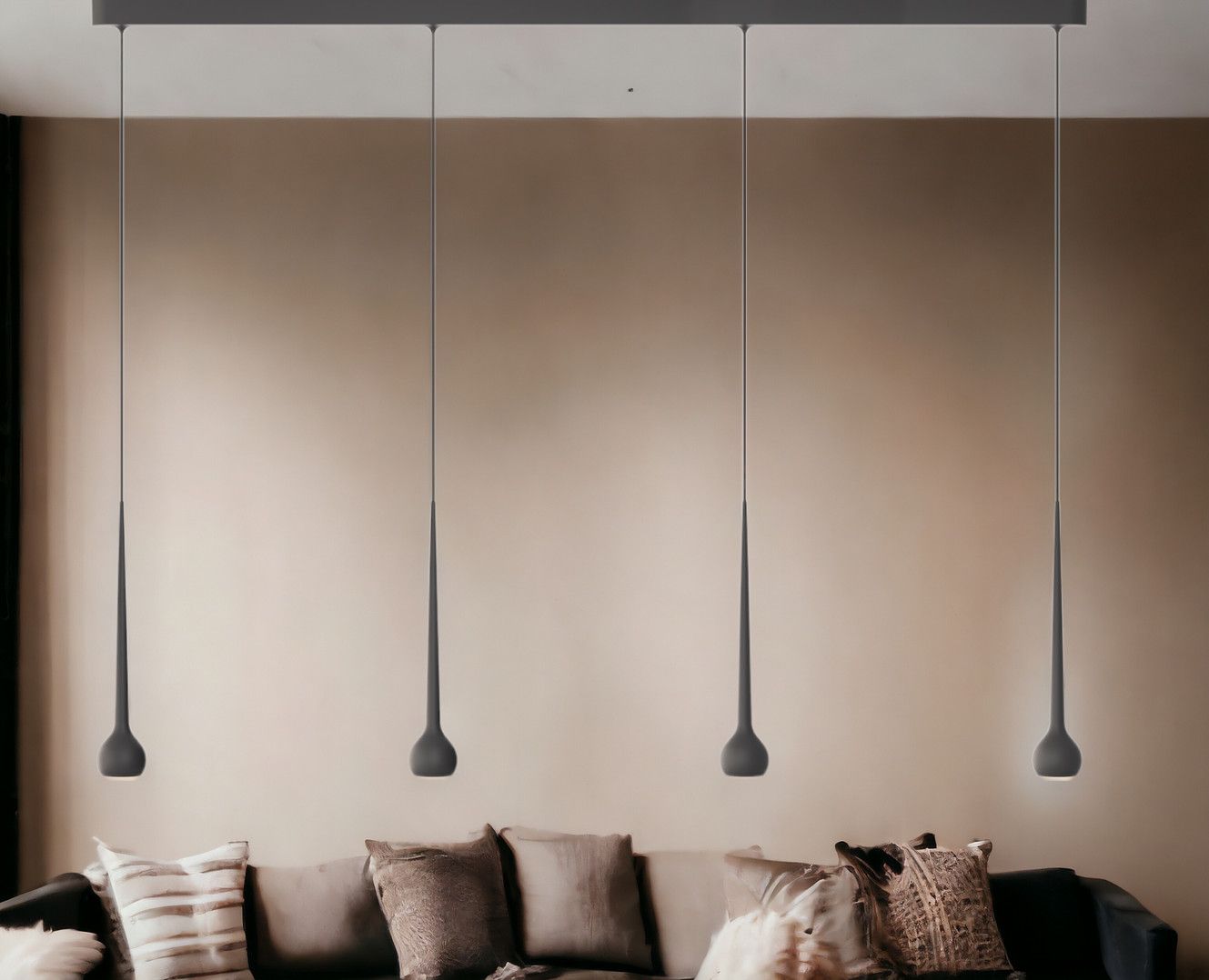 Falling Sun Trace pendant light Grau
