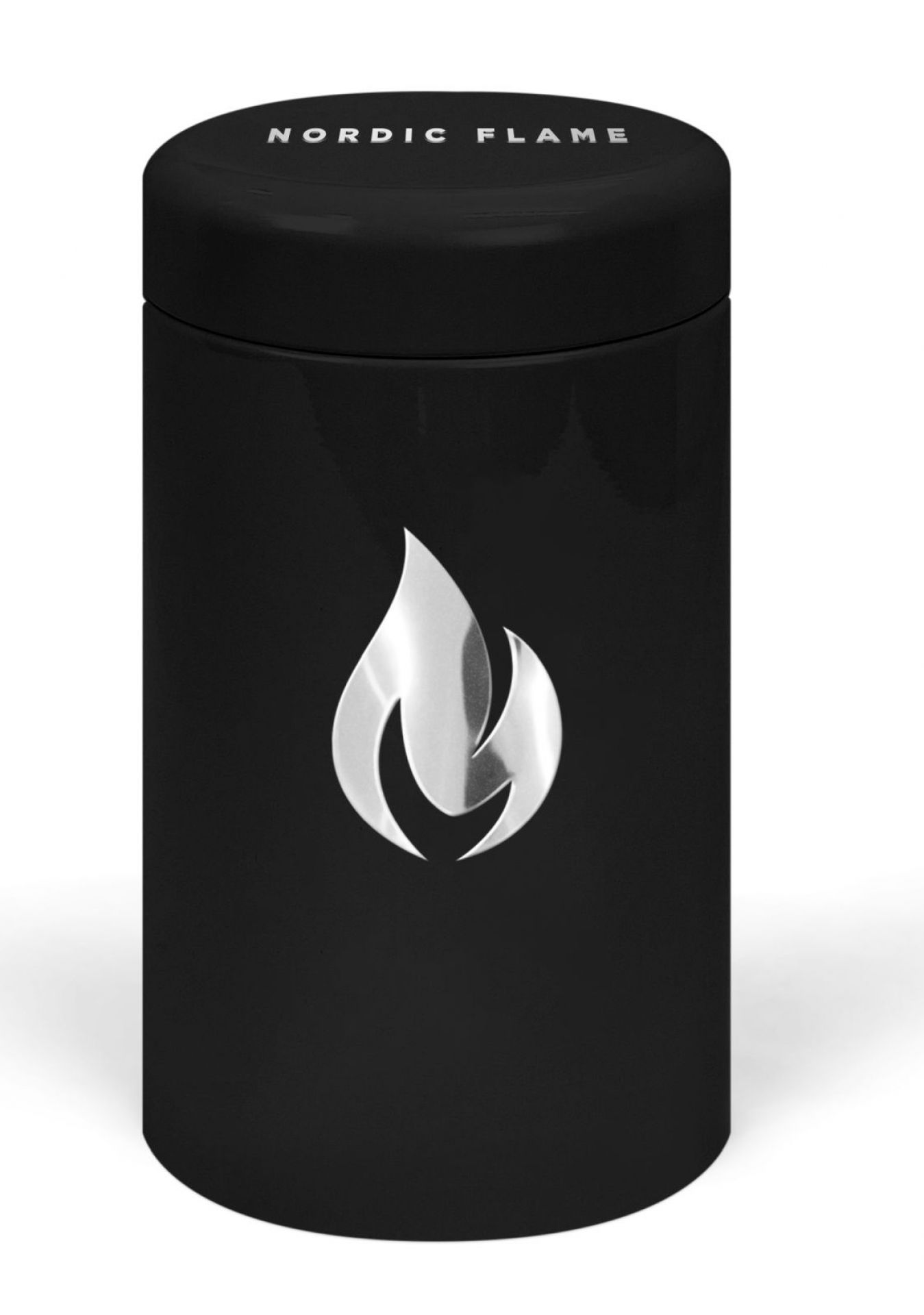 Metal Matchbox Black / Silver Nordic Flame SINGLE PIECES