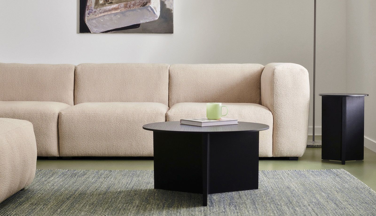 Slit Table Wood Round XL side table / coffee table Hay