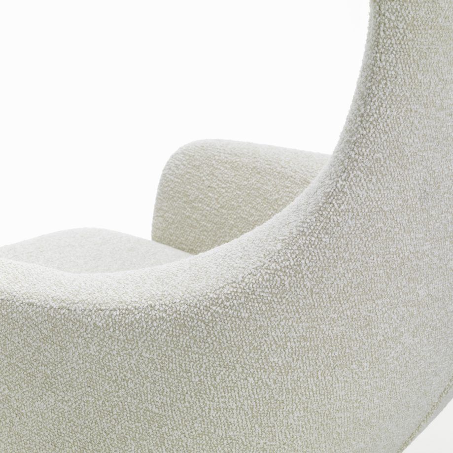 Grand Repos Armchair + Ottoman Vitra Polished Nubia Ivory / Pearl