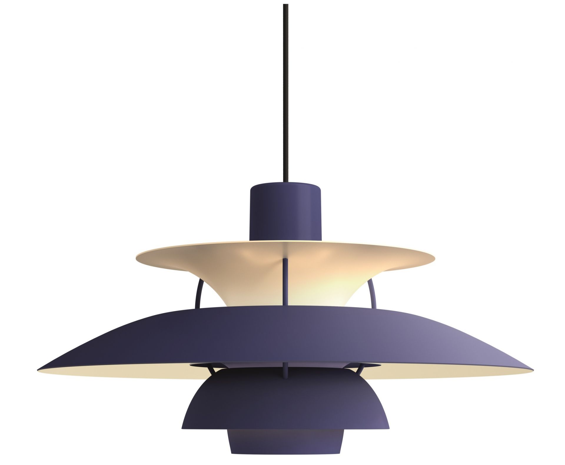 PH 5 Monochrome Pendant light Louis Poulsen Dusty Indigo