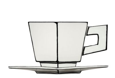 Capuucino cup white/black Carte Blanche Serax  