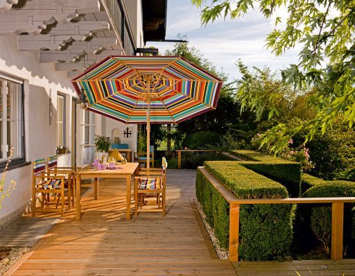 Classic umbrella / parasol multicolour / pulley & bend Weishäupl