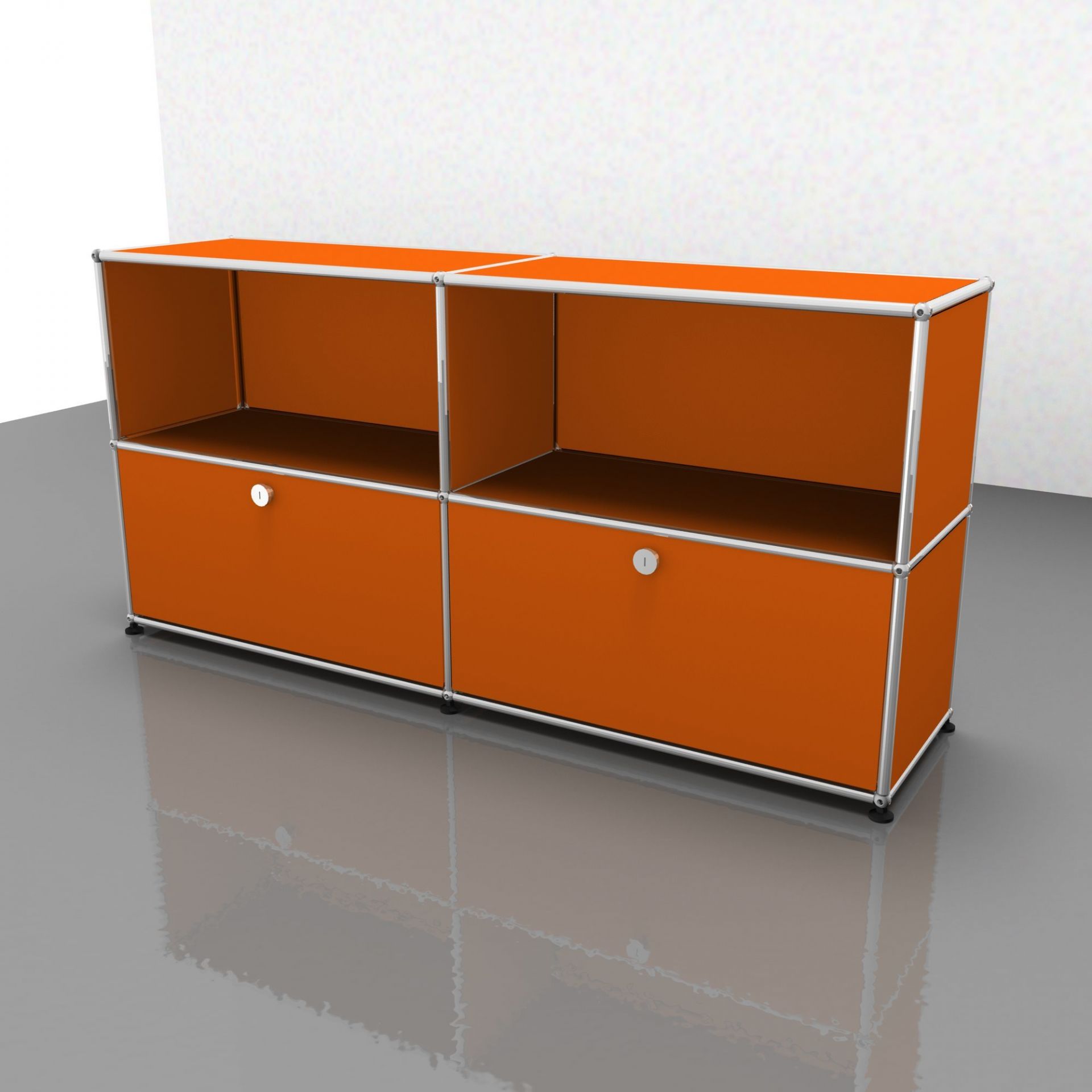 USM Haller Sideboard Schubladen – QUICK SHIP-reinorange