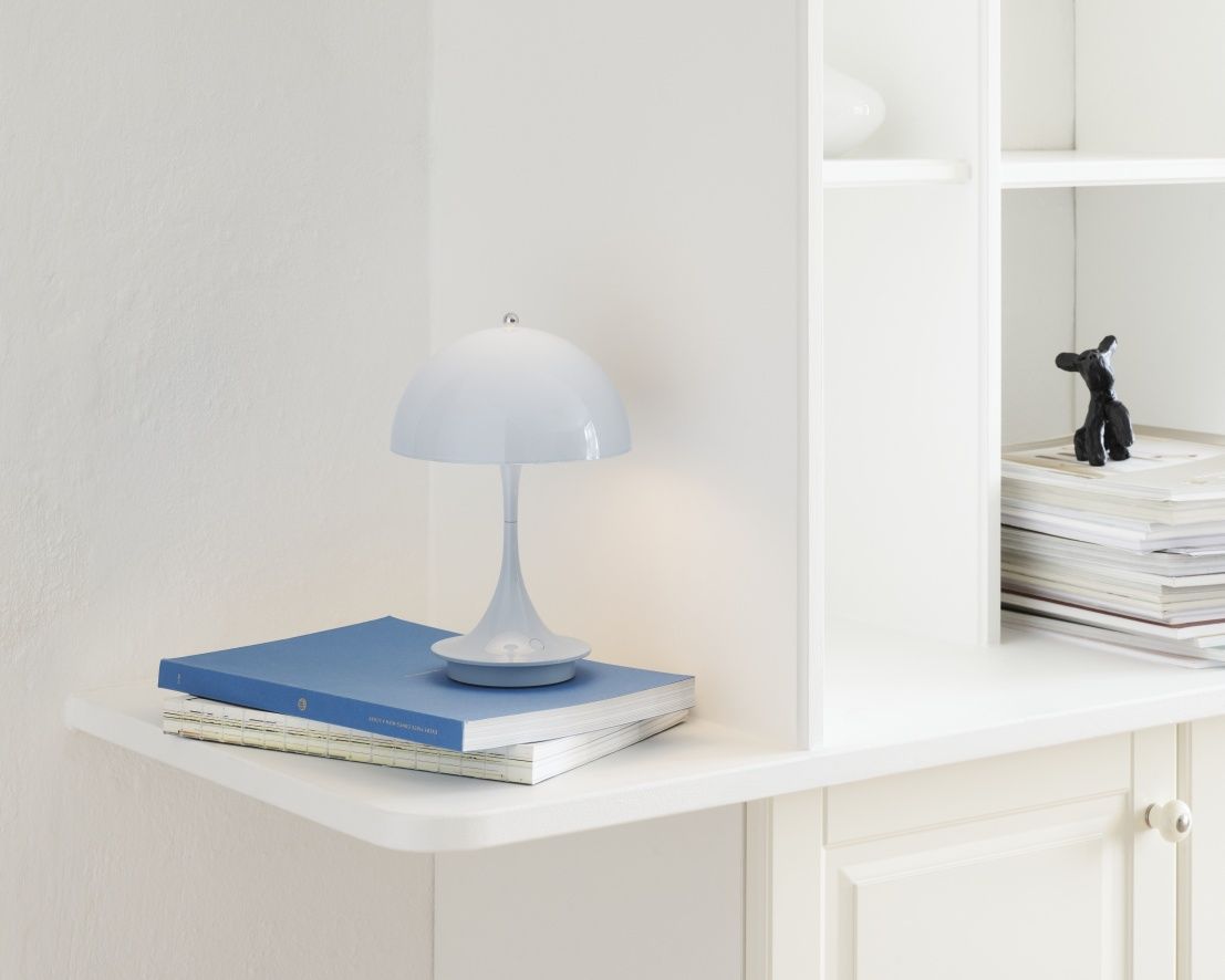 Panthella 160 Portable LED Table lamp Indoor/Outdoor Louis Poulsen Opal Pale blue SINGLE PIECES