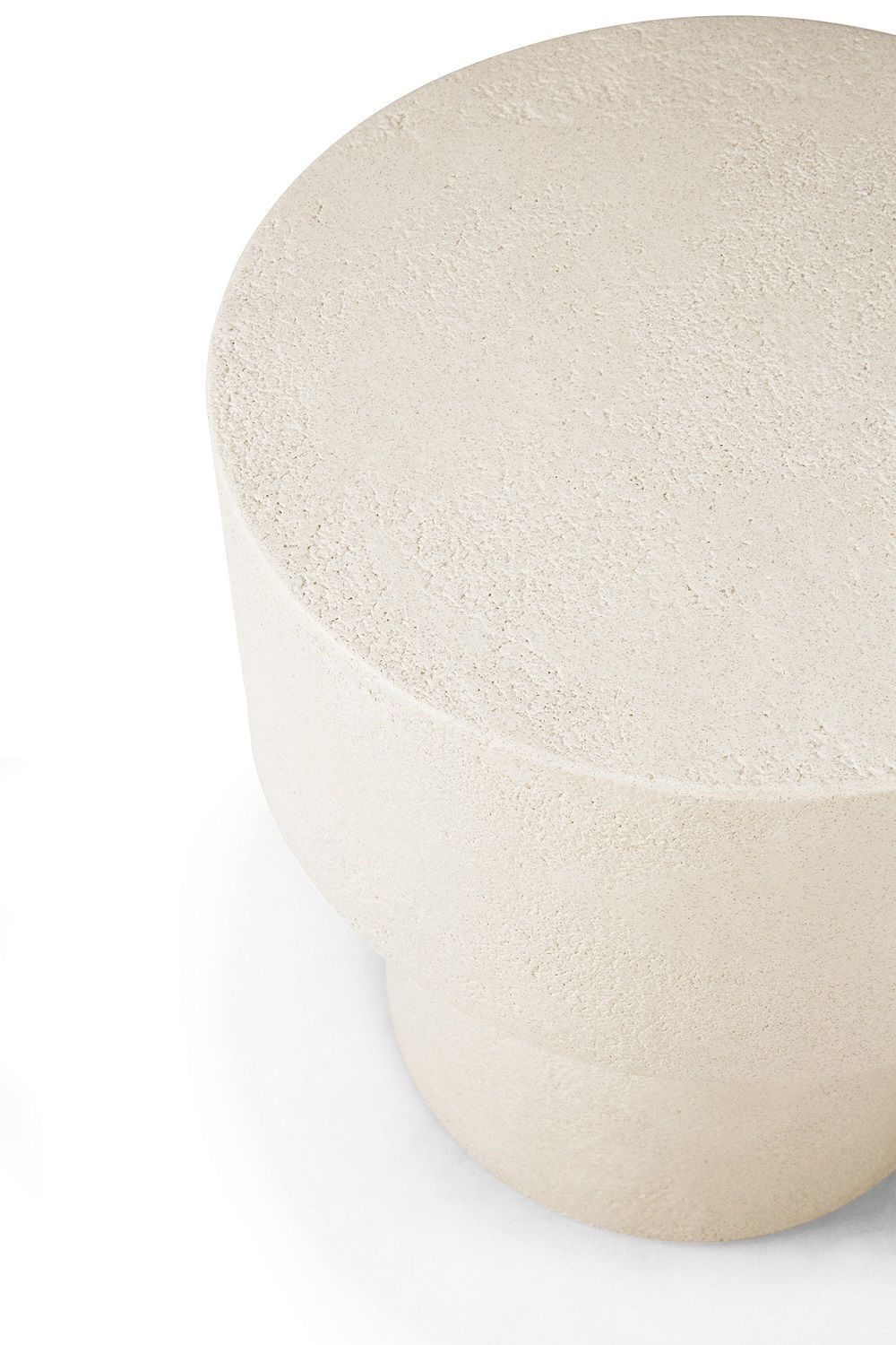Elements Coffee Table Microcement Off White Mushroom Shape Ethnicraft 