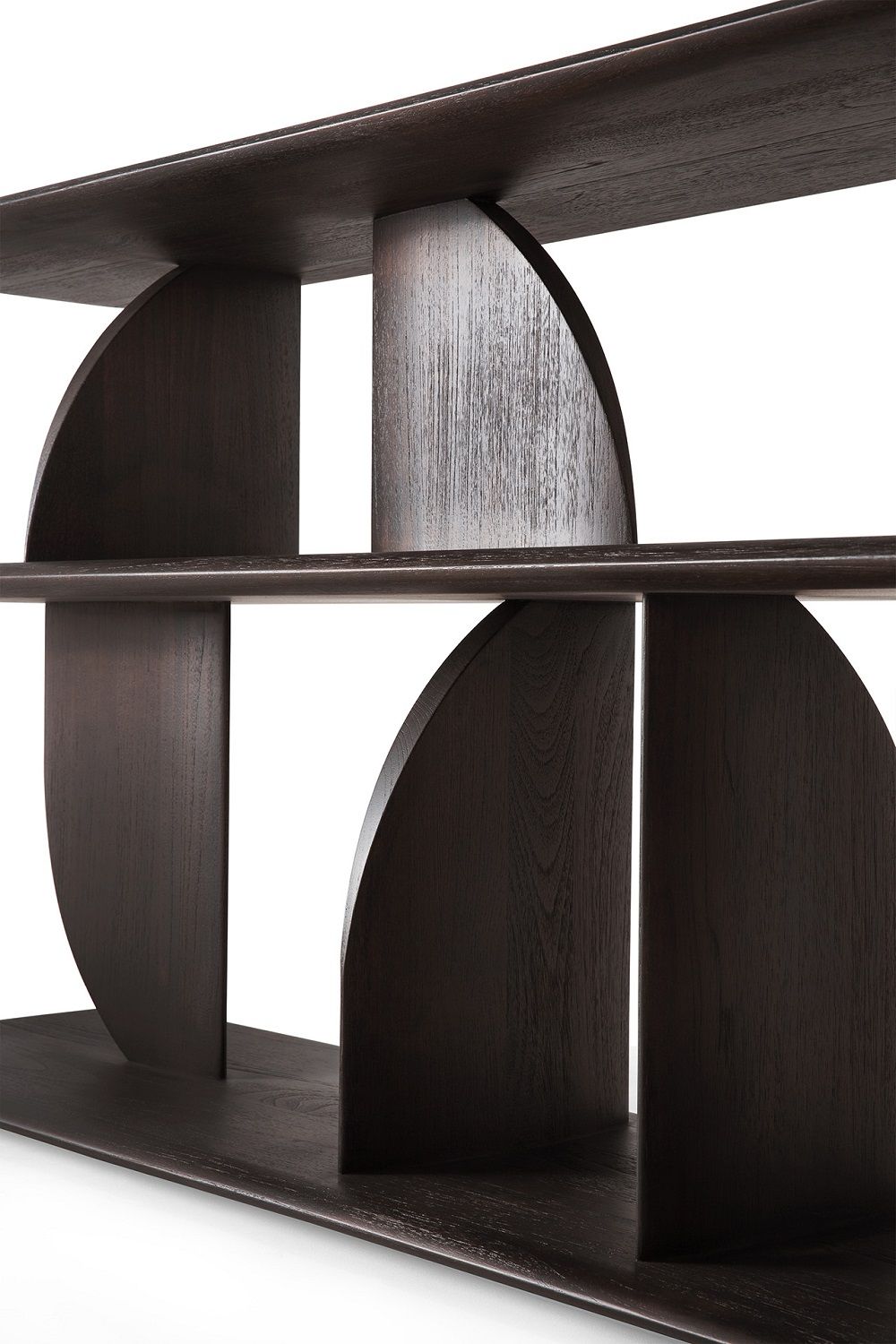 Geometric Console / Side Table dark teak Ethnicraft