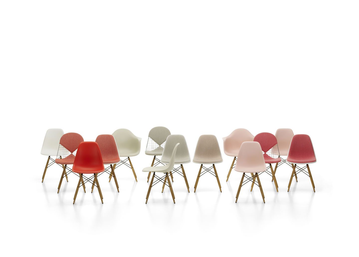 DKW-2 Wire Chair Chair with Seat and Back Upholstery Vitra