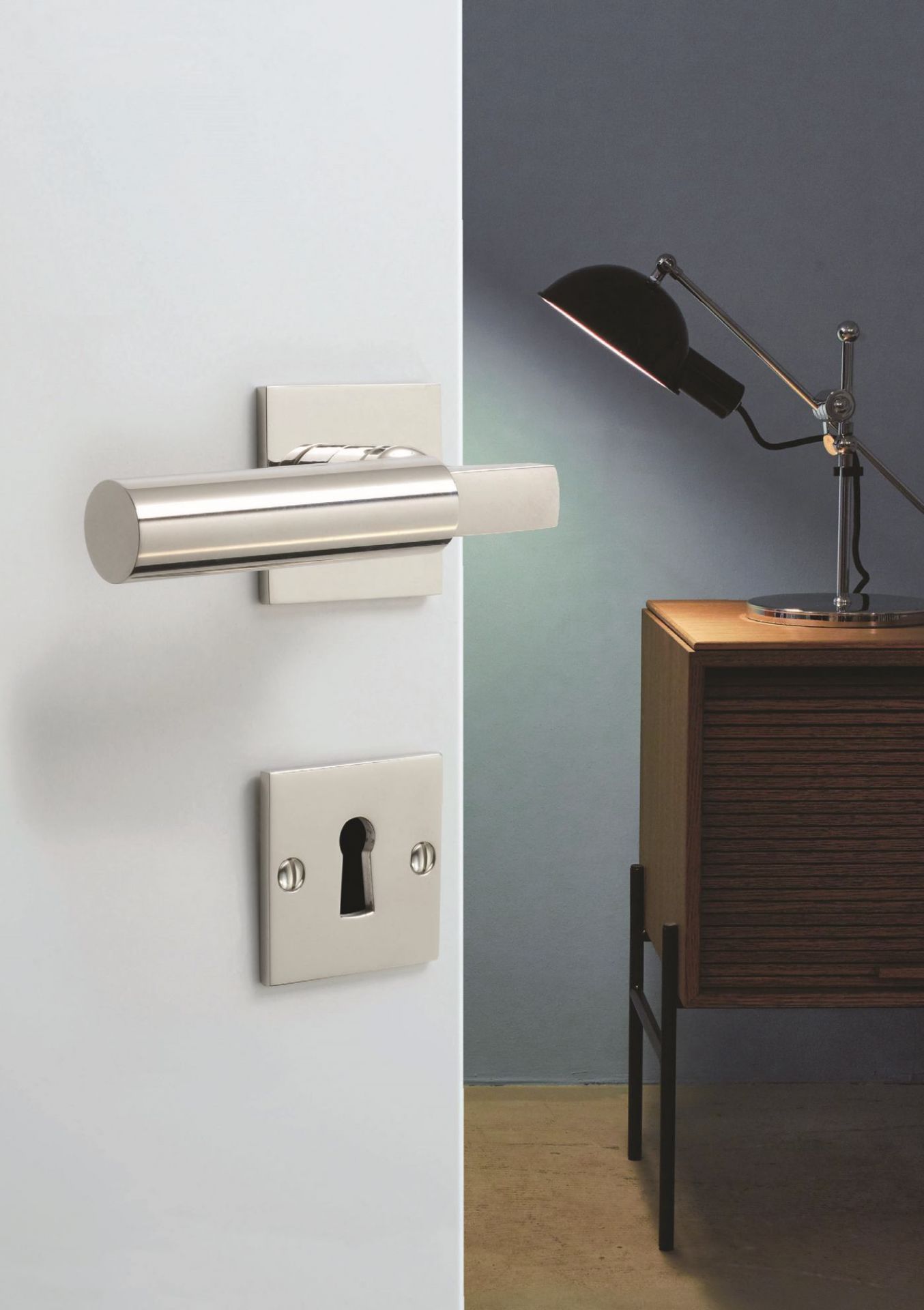 Walter Gropius lever handle Tecnolumen Polished nickel Walter Gropius lever handle Tecnolumen Polished nickel