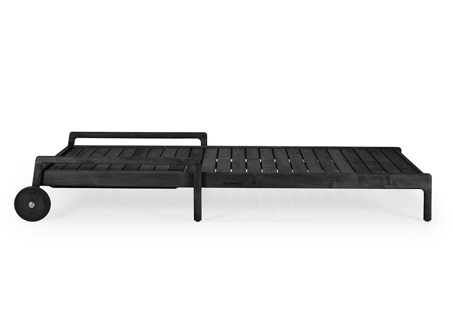 Jack Outdoor Adjustable Lounger Teak black Ethnicraft