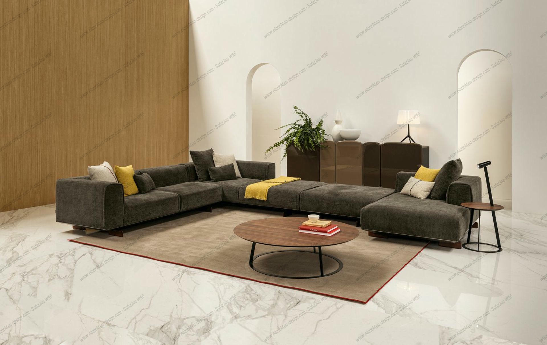 Albino Torcia Side Walnut / black Table Casamania Horm