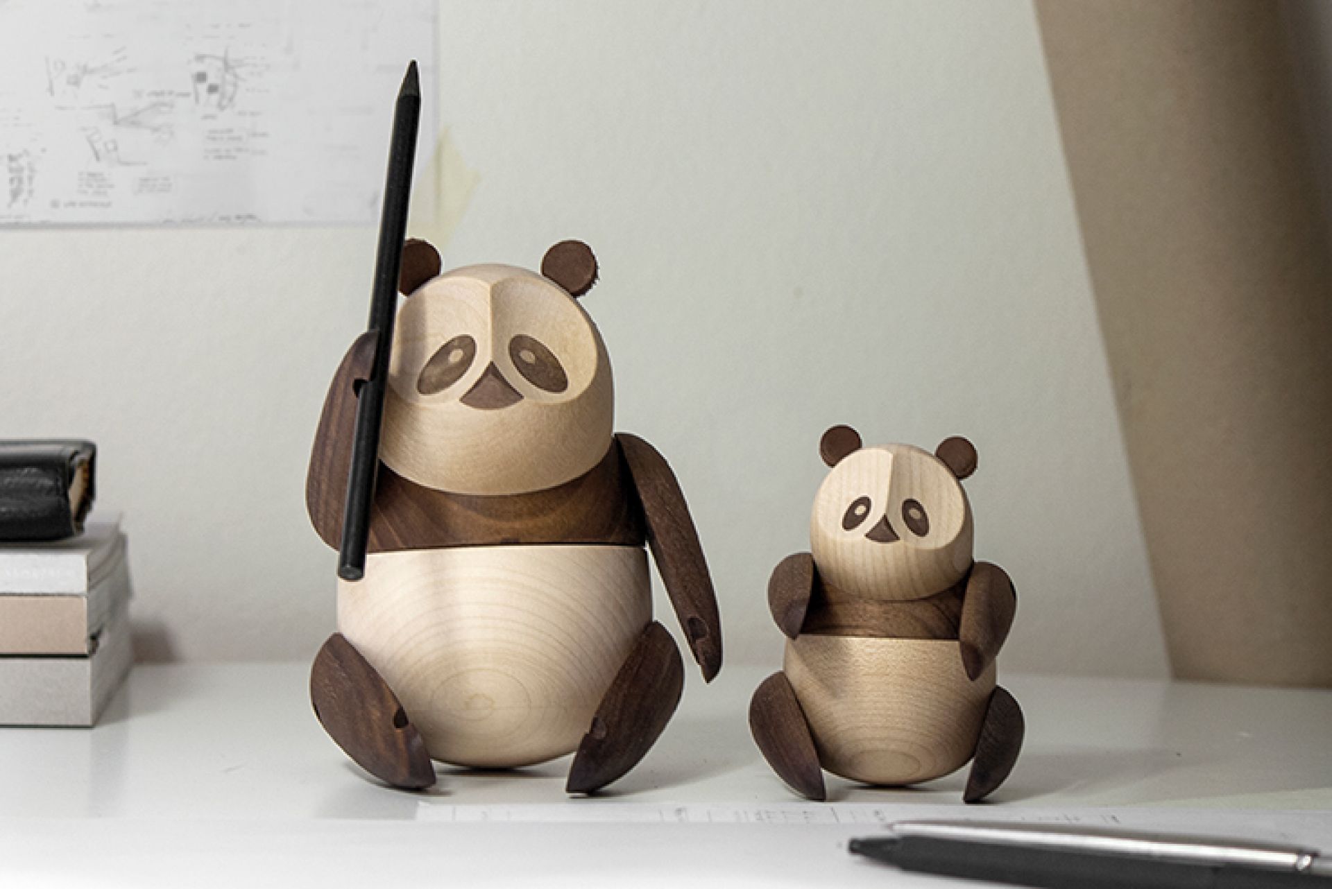 Panda wooden figure large Architectmade