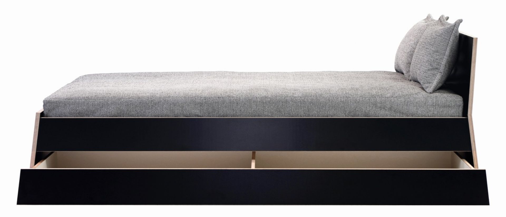 Stockholm bed birch multiplex with high headboard Richard Lampert 