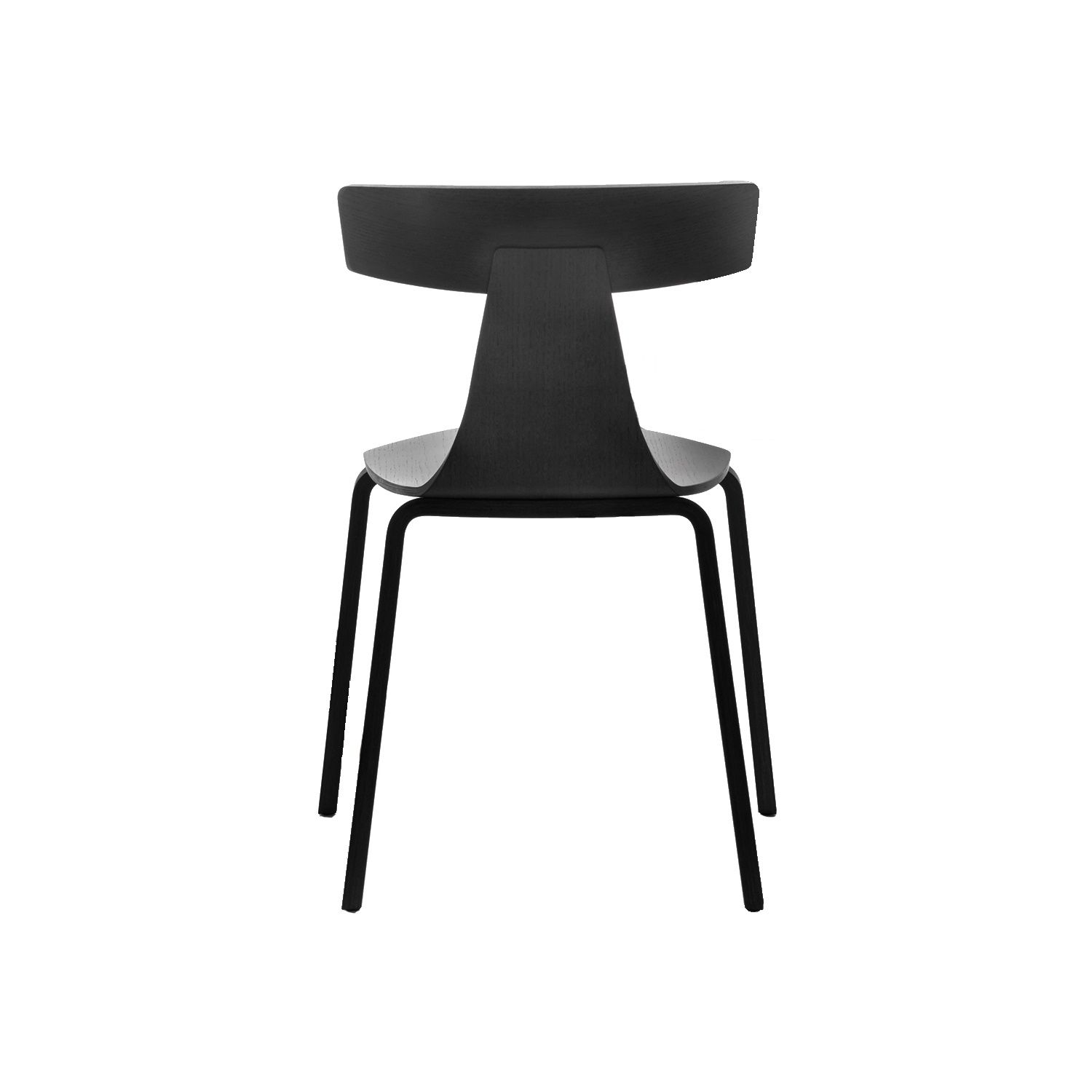 Remo Wooden Chair Ash Black Plank