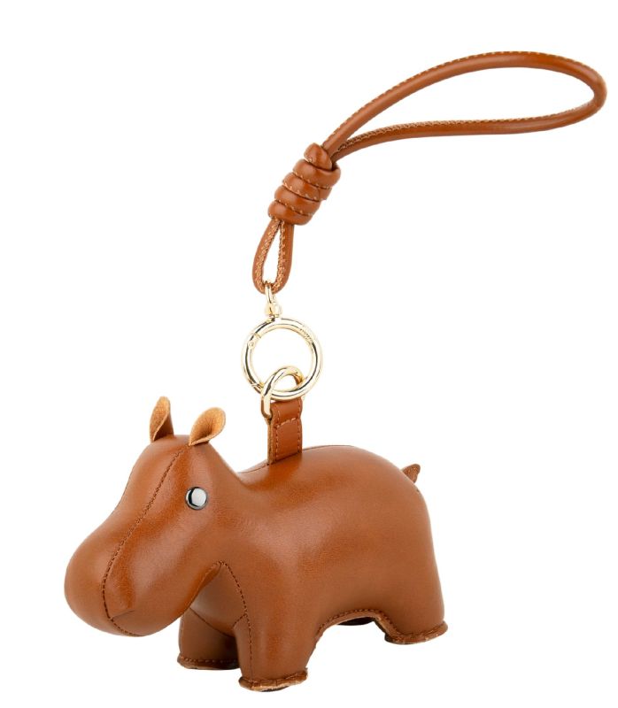 Bag Charm Bag charm with strap Hippo Tan Züny