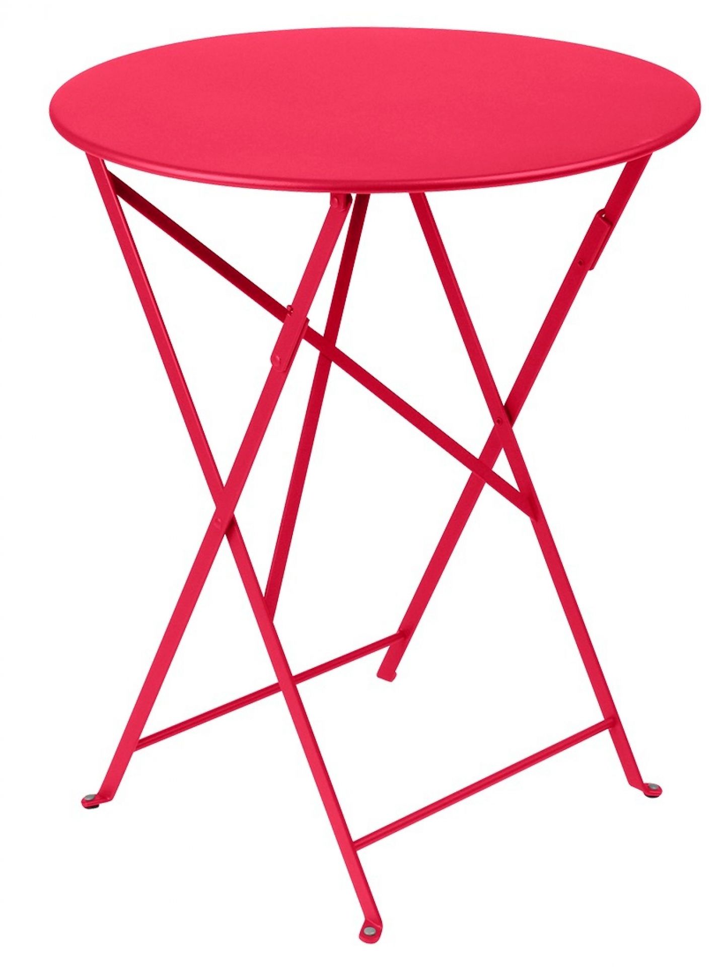 Bistro Outdoor Round Folding table Fermob Poppy red Bistro Outdoor Round Folding table Fermob Poppy red