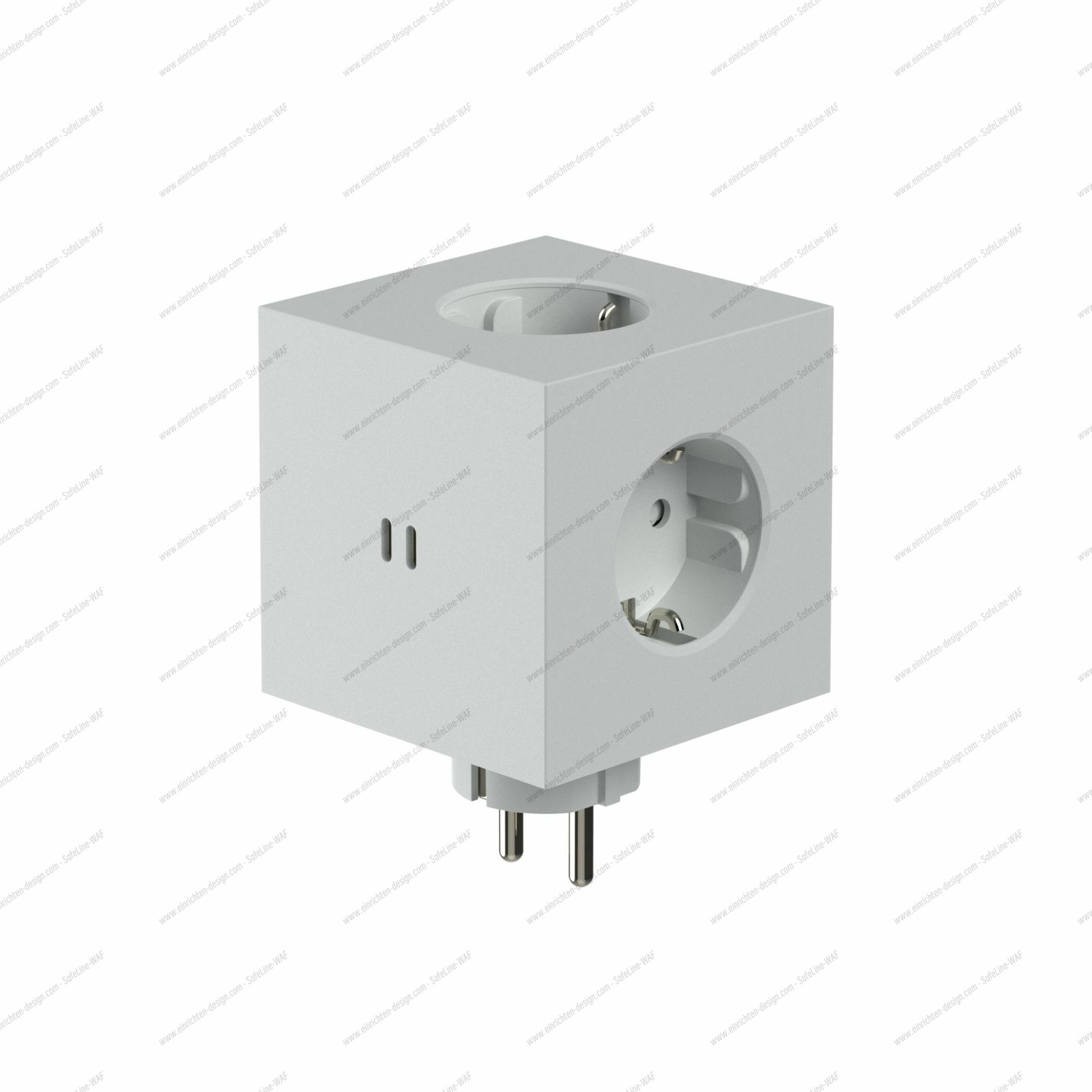 Square 2 - Avolt Socket Cube with USB-C Gotland grey dfp Design 