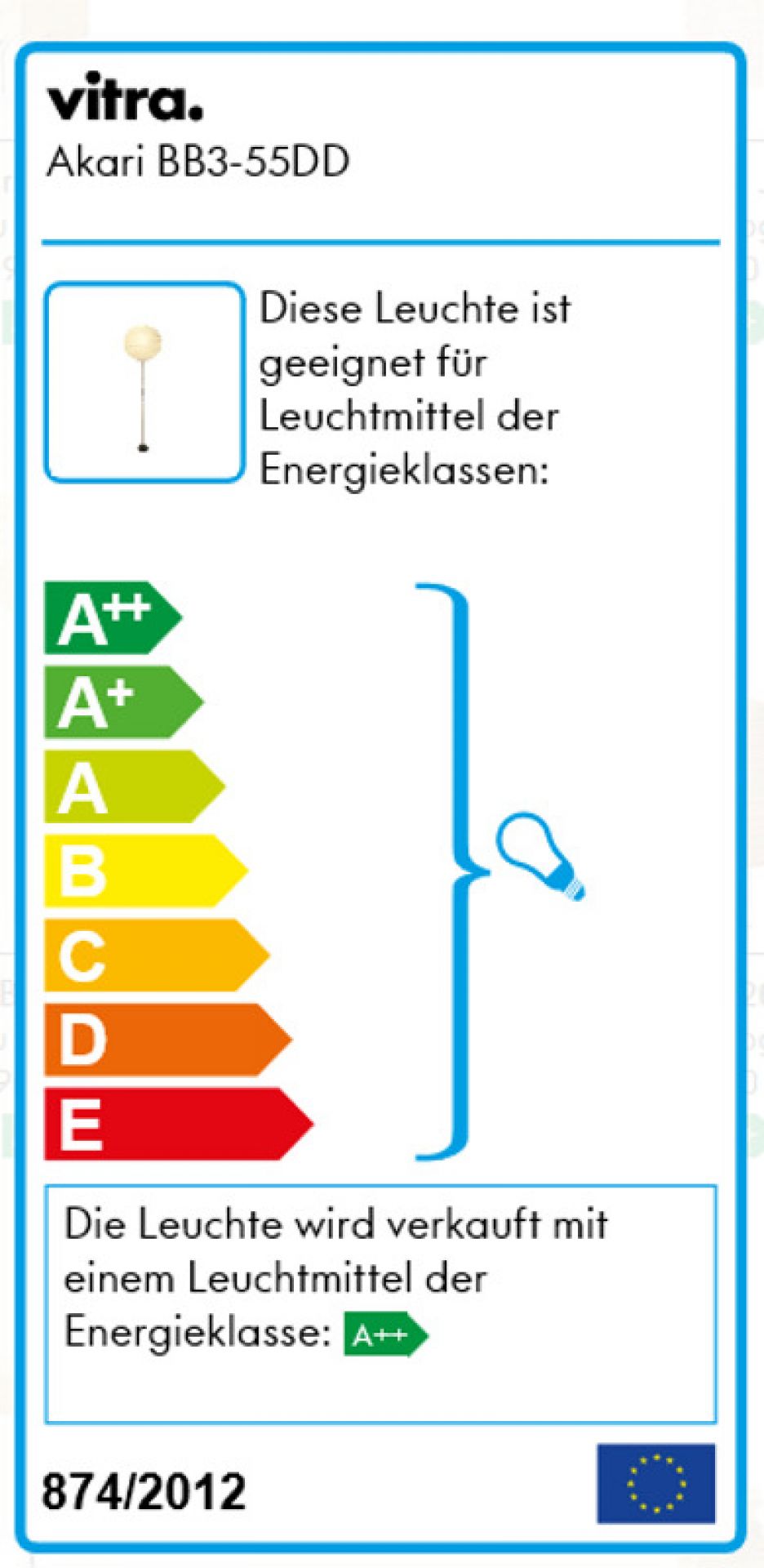 Akari Floor lamp BB3-55DD Vitra