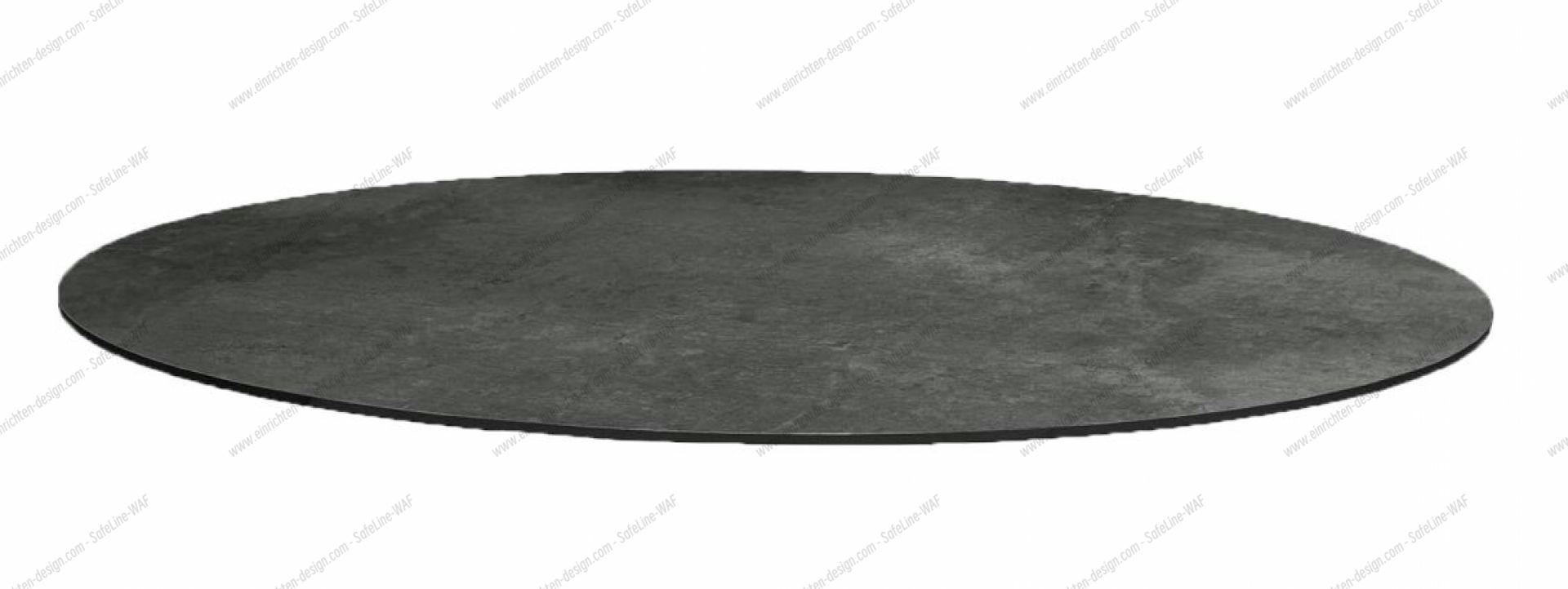 Joy Outdoor dining table round frame light grey / table top compact laminate Cane-Line