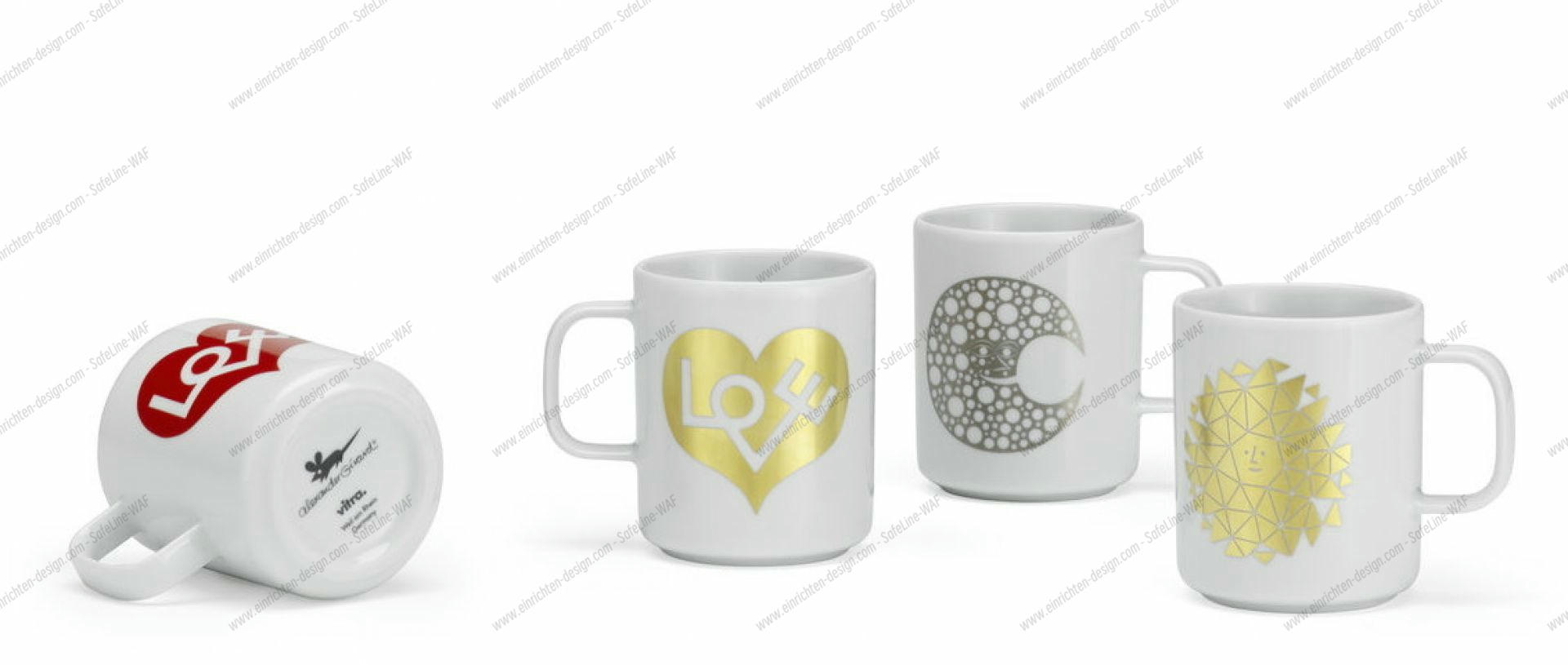 Coffee Mugs NEW Love Heart red cup Vitra SINGLE PIECES