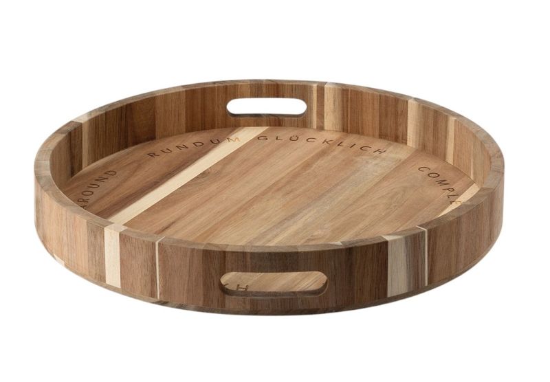 All-round happiness" wooden tray wheels