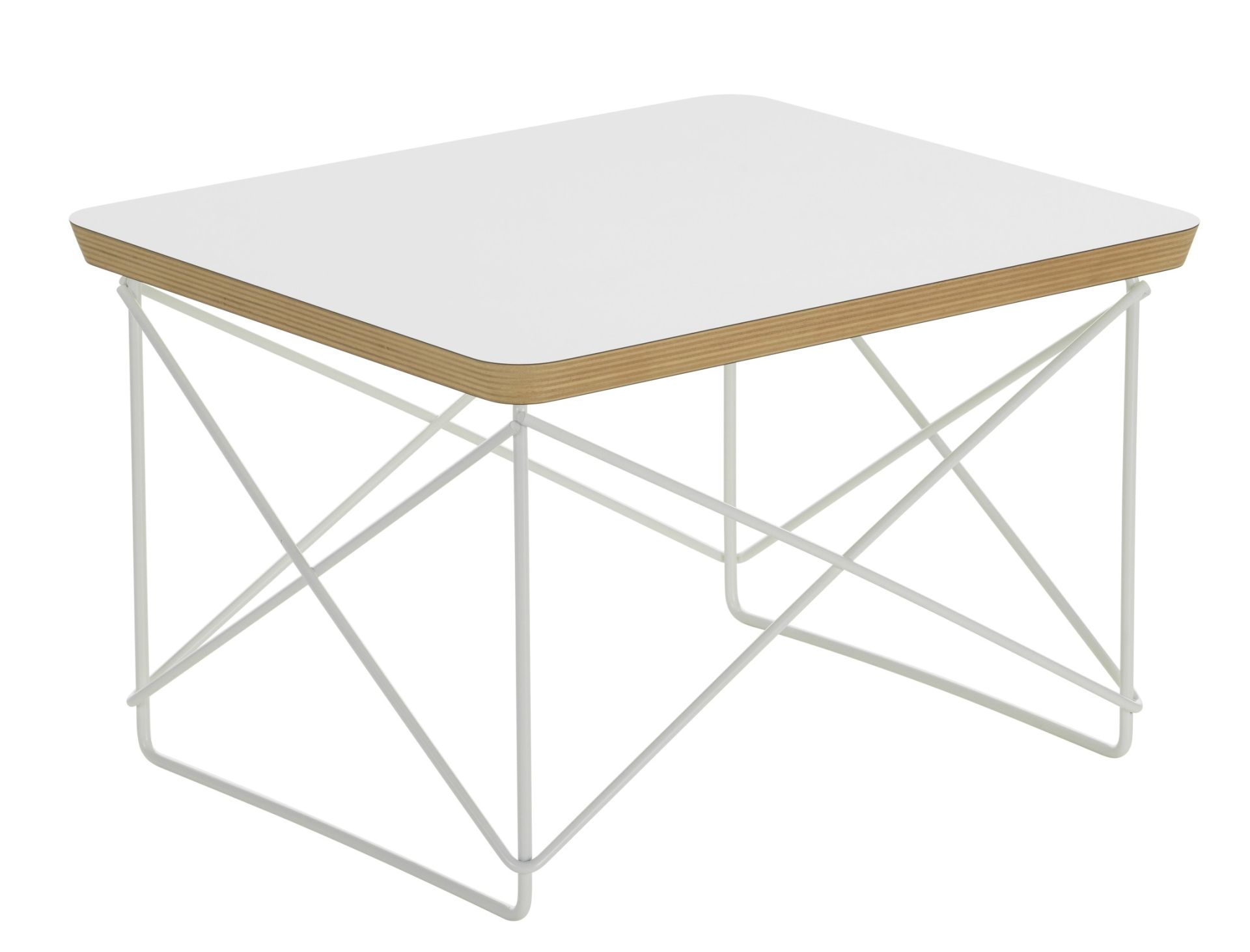 Occasional Table LTR Side Table HPL White Vitra Steel wire white powder-coated
