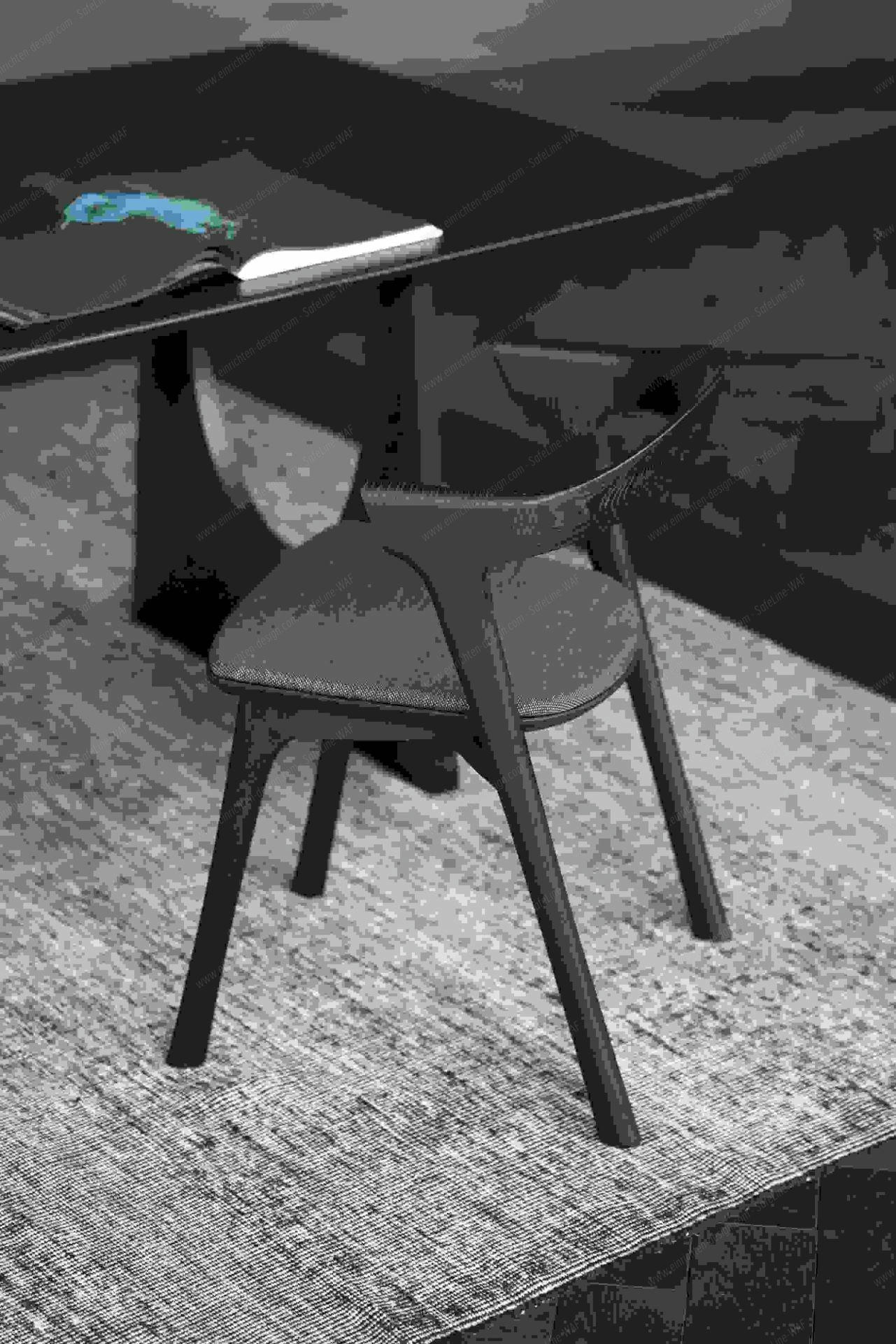 Bok chair brown oak / black fabric Ethnicraft 