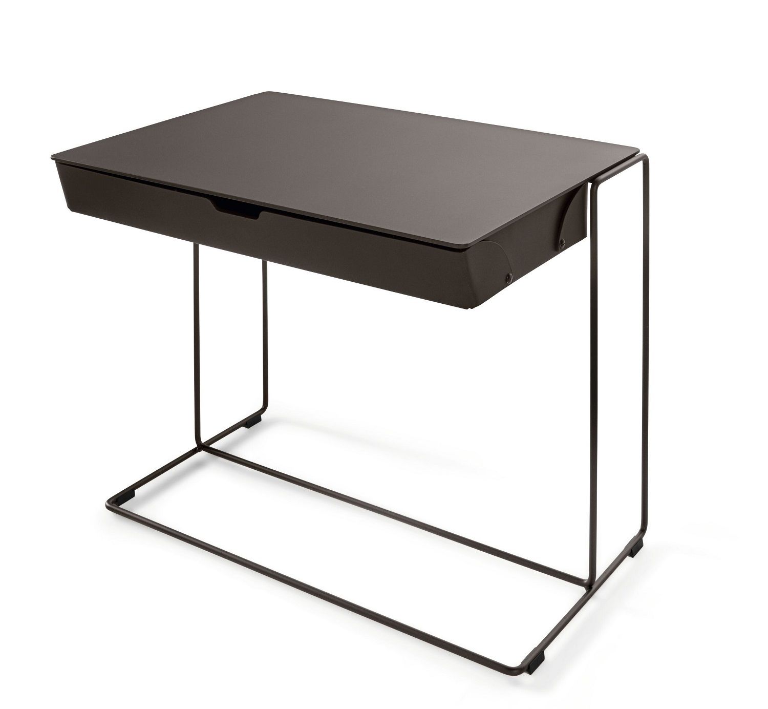 Oki Side Table Side table with leather bag Walter Knoll