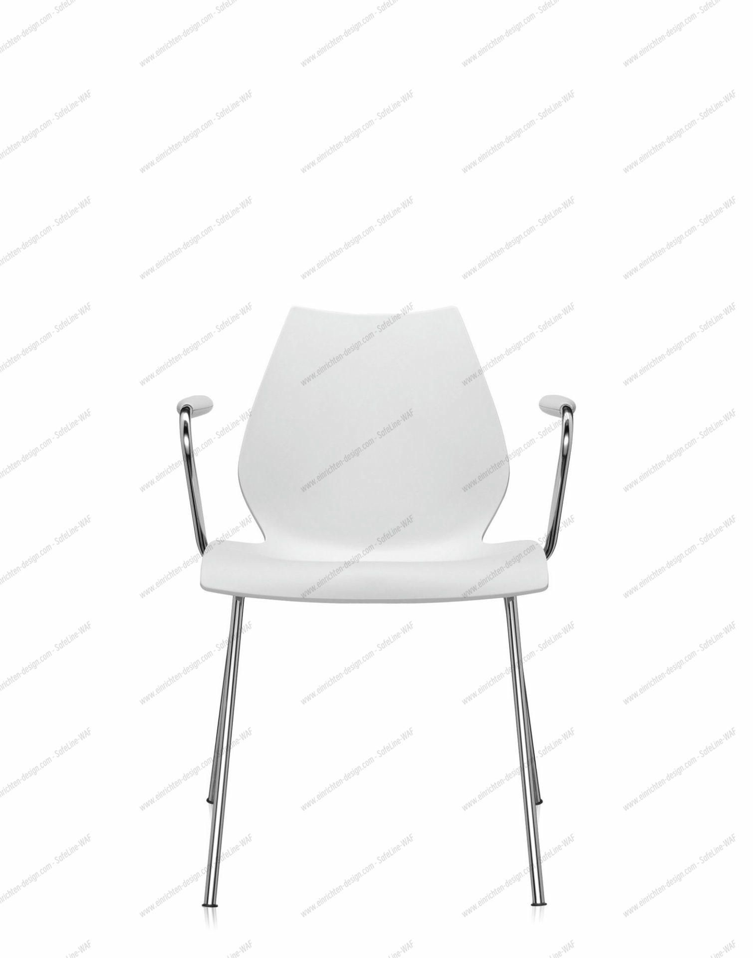 Maui Chair with Armrest Kartell zinc white