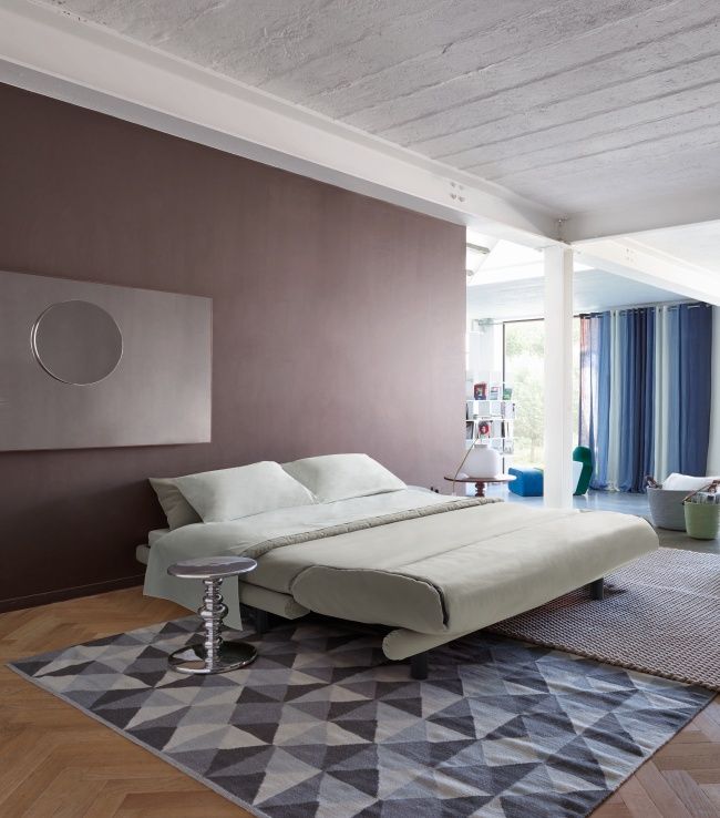 Multy First sofa bed 3-seater with wedge cushion ligne roset