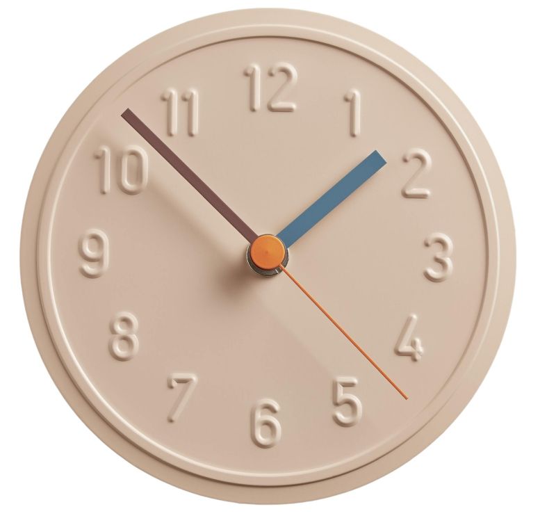 Alu Alu Wall Clock Peach Pastel Richard Lampert