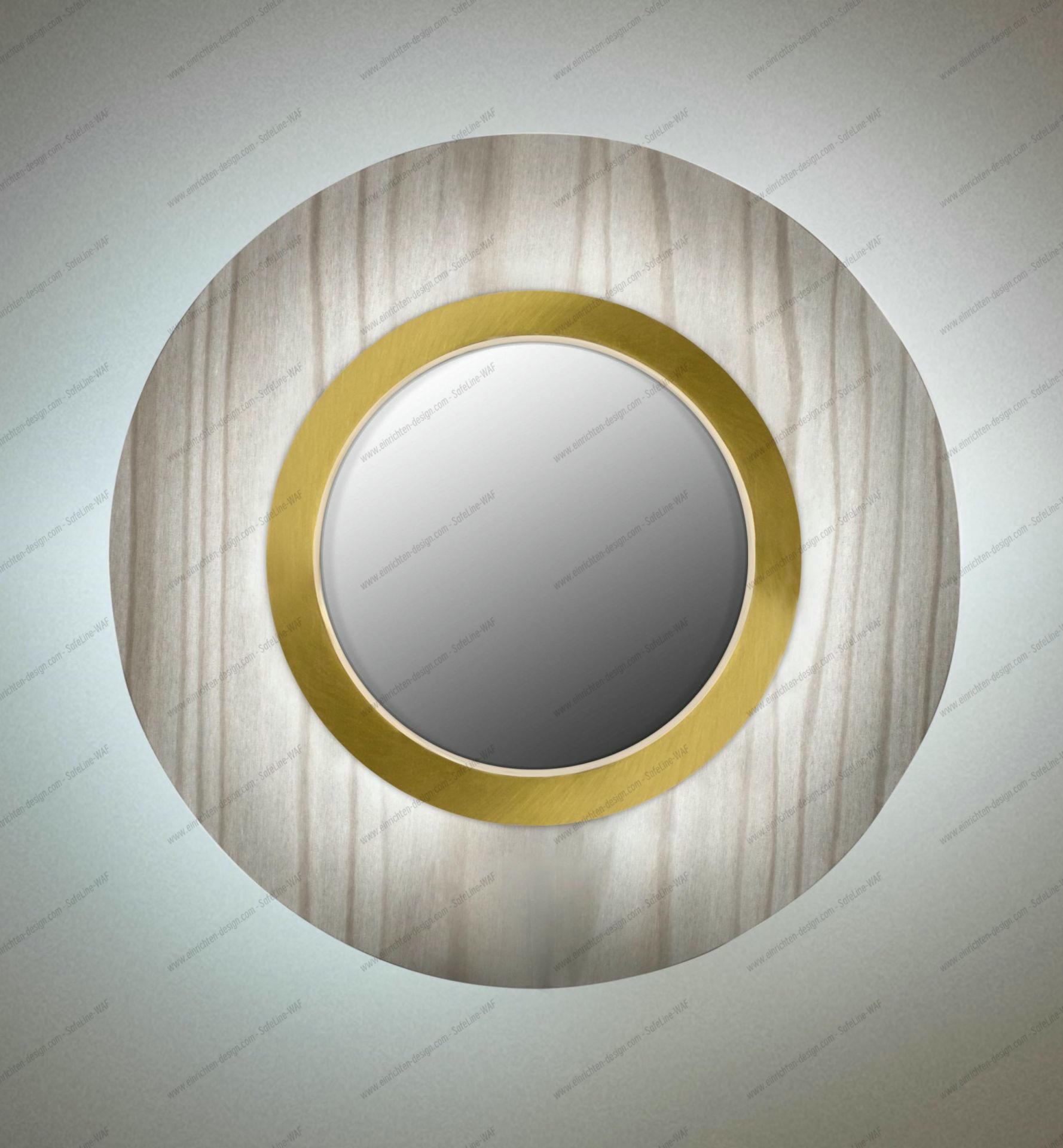 Lens LED Wall Light Round Metal Ring in Gold Grey LZF Lamps
